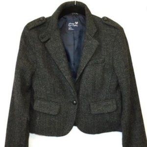 American Eagle Tweed Crop Wool Jacket